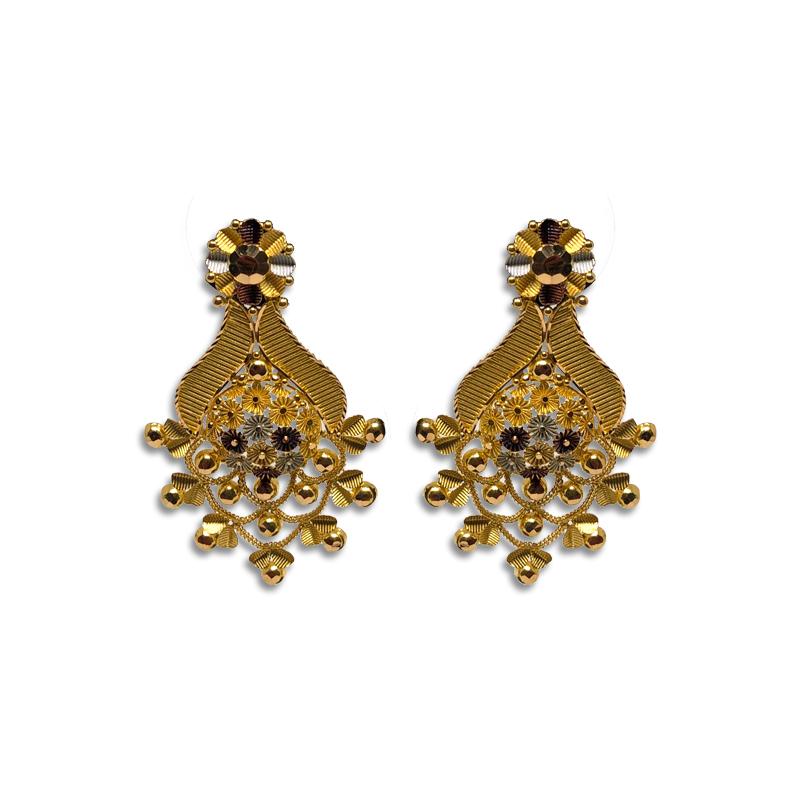 Gold  earrings tops designs for women